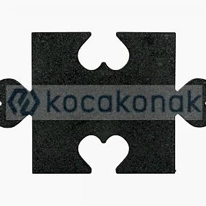 KAUÇUK PUZZLE KALPLİ 40*40 2,5 CM YEŞİL